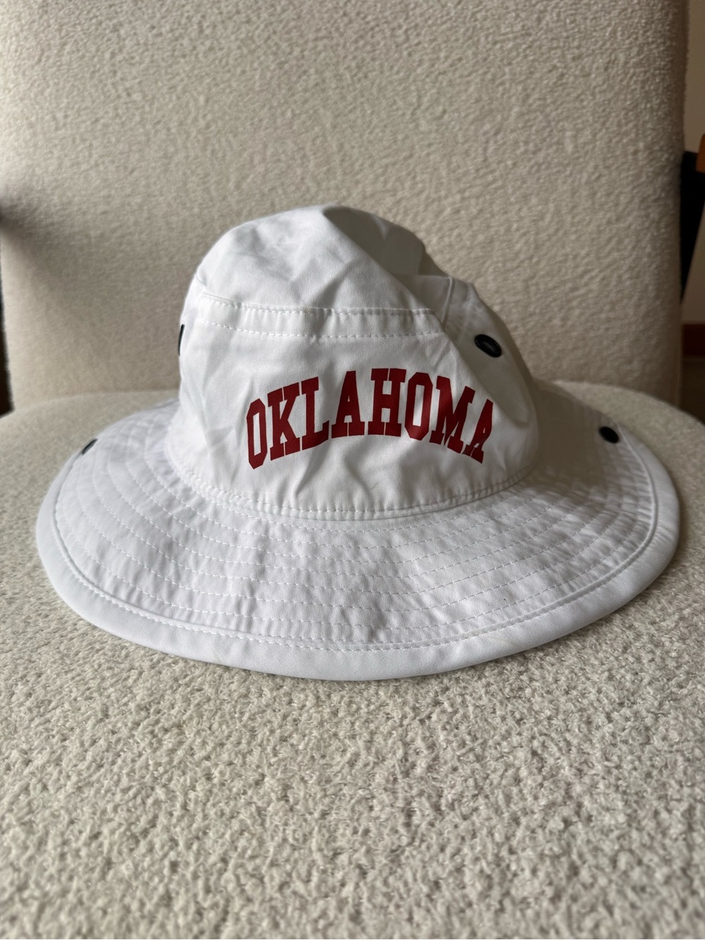 Oklahoma White Sun Bucket Hat